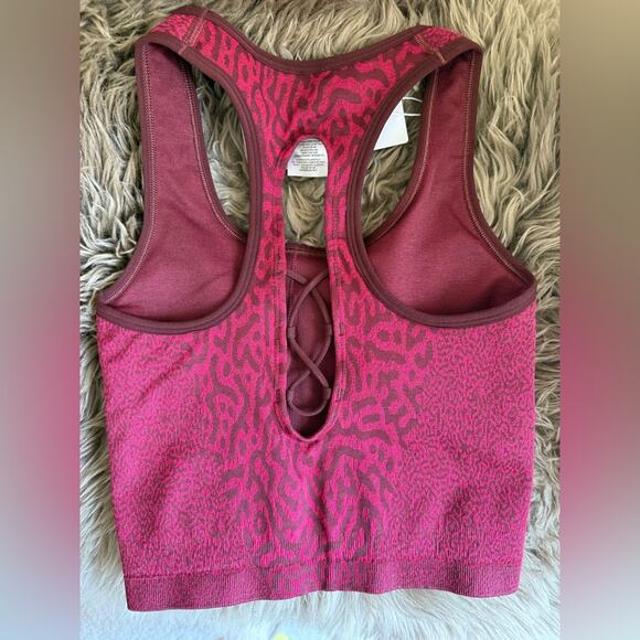 Gymshark Adapt Animal Crop Tank in Cherry Brown Women’s size extra small xs - Picture 2 of 3